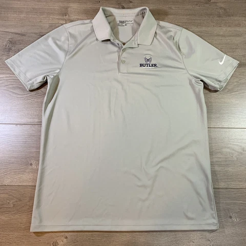 Butler University Bulldogs Nike Golf Men’s Dri-Fit Gray Polo Shirt Size L Large Cover