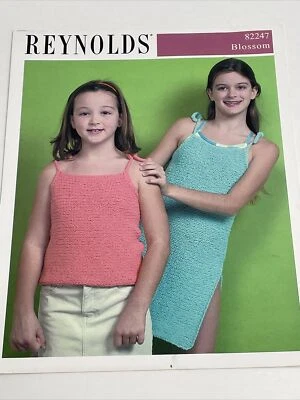 Reynolds Blossom Tie Shoulder Top & Dress Knitting Pattern 82247 - Image 1 of 4