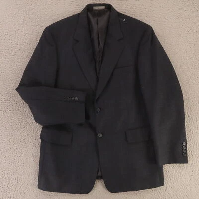 Chaqueta Lacrosse M Azul Micro Cuadros Poliéster Lana Blazer Abrigo Deportivo 40S Foto 1 de 4