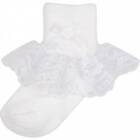 Baby Deer White Lace Ruffle Dress Socks With Bows 0-9M 9-18M 18-24M