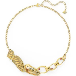 Swarovski Shell Necklace Gold-Tone 5520667 14" Crystal Multi-Color Pendant - Picture 1 of 4