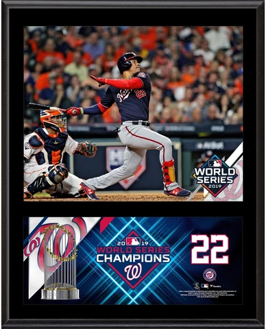 Juan Soto Washington Nationals 2019 World Series Champs 12" x 15" Plaque Cover