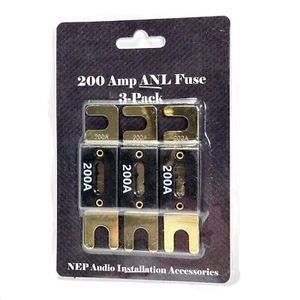 Paquete de 3 fusibles NEP Audio 200A ANL - Imagen 1 de 1