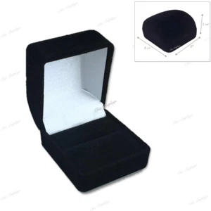 12pc Ring Gift Boxes Black Velvet Ring Boxes High Quality Velvet Gift Boxes Lots - Picture 1 of 4