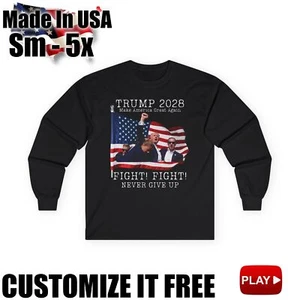 Trump 2028 Shot Butler PA Rally Assassination Long T-Shirt Fight Punisher 1.0 - Bild 1 von 13
