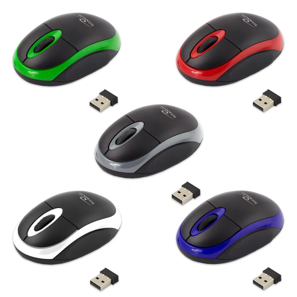 PC Maus Kabellos USB Wireless Mouse Computer Notebook Laptop Funk 2.4Ghz neu - Bild 1 von 1