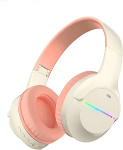 Wireless Bluetooth Headphones-Colorful Lights Large Battery Capacity Foldable Bl - Picture 1 of 12