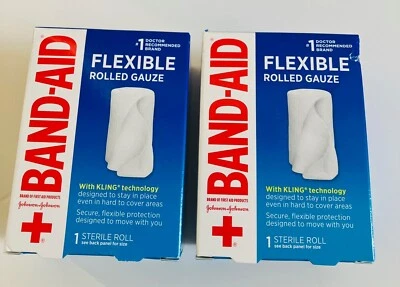 Paquete de 2 gasas enrolladas flexibles BAND-AID 2 pulgadas x 90 en 1 unidad cada una Foto 1 de 4