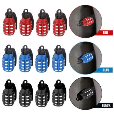 4x Tapas de vástago de válvula de rueda de neumático de coche Tapas de cubierta de polvo de aire Accesorios exteriores de coche Foto 1 de 4