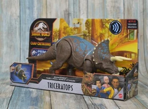 Jurassic World Camp Cretaceous Triceratops Primal Attack Sound Strike Figure NEW - Picture 1 of 7