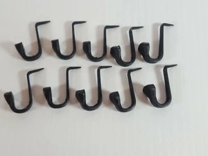 10 Mini Schwarz Metall Haken Stecknadeln Rustikal Primitiv Bauernhaus 1 Zoll Neu - Bild 1 von 6