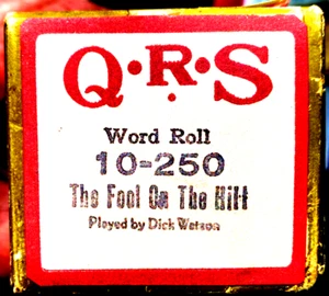 QRS Word Roll The Beatles THE FOOL ON THE HILL Watson 10-250 Jugador Piano Rollo - Imagen 1 de 1