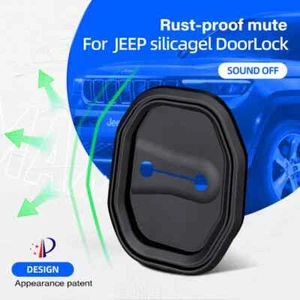 Silicone Car Door Lock Buckle For Jeep Grand Cherokee COMPASS Patriot Renegade - Picture 1 of 11