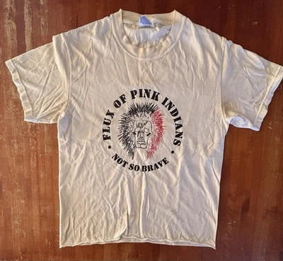 1994 Vintage Flux Of Pink Indians “Not So Brave” Punk T-shirt Size Small - Image 1 of 4