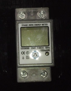 Single Phase 2-WIRE ENERGY METER, DIN Rail mount - Picture 1 of 8