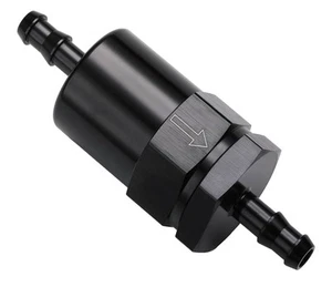 5/16" Billet Inline Fuel Filter 30 Micron Aluminum Black - Podavelle - Picture 1 of 2