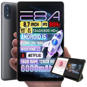 Android 15 Tablet 8.7 inch, Octa Core, 16GB RAM, 128GB ROM, 1TB Expandable, 8... - Picture 1 of 8
