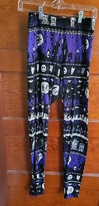 Disney Hot Topic Nightmare Before Christmas Leggings Women's Size M Halloween - Picture 1 of 9