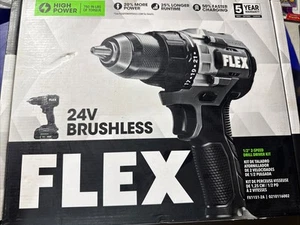 Trapano avvitatore FLEX 24V brushless senza fili 1/2 pollice 750 libbre coppia 2 velocità nuovo - Foto 1 di 6