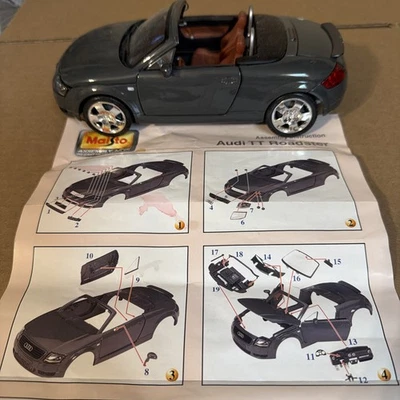 MAISTO LÍNEA DE MONTAJE 1:18 Audi TT Roadster #39878 montado con instrucciones Foto 1 de 4