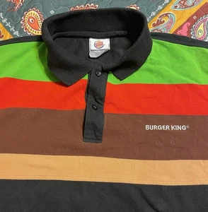 authentisches "BURGER KING" UNIFORM POLO ARBEITSSHIRT ERWACHSENE 2XL xxl CREW S/S sehr schön - Bild 1 von 4