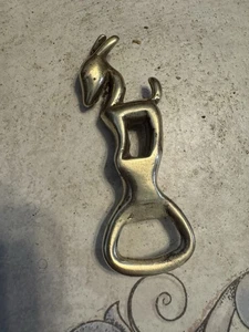 Rare Donkey or Deer Brass Bottle Opener - 4 Inches Tall - Picture 1 of 4
