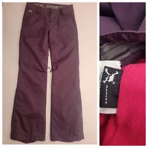 Oakley Ski Pants Womens XS Regular Fit Insulated Snow 33" Inseam Straight Purple - Picture 1 of 13