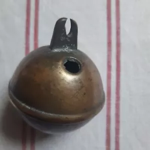 Antique very large brass crotal bell, deep sounding ring - Picture 1 of 4