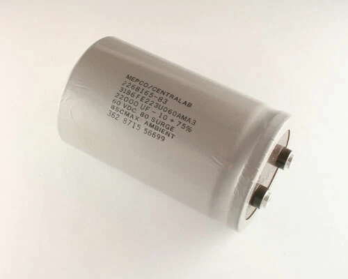 Capacitor eletrolítico 22000uF 60V lata grande alumínio 22000mfd 60VDC DC - Imagem 1 de 1