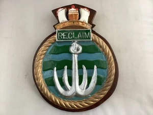 H.M.S RECLAIM WANDPLAKETTE / SCHILD (HANDBEMALTE VERSION) - Bild 1 von 8