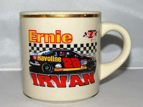 Ernie Irvan #28 Havoline Nascar Coffee Mug Cup Robert Yates Racing Mac Tools Cover