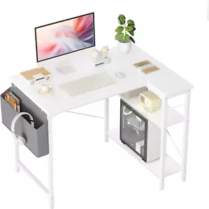 Desk 100x70 cm gaming table with storage compartments PC corner table computer table fo - Picture 1 of 9