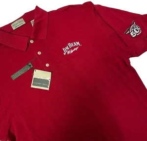 Jim Beam 89th Indianapolis 500 Racing Polo Shirt Mens Large 2005 Pima Patch NEW - Picture 1 of 12