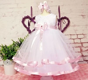 ♥ NUEVO 2022 ♥ Vestido de bautizo + diadema + zapatos tul 56,62,68,74,80,86 - Imagen 1 de 3