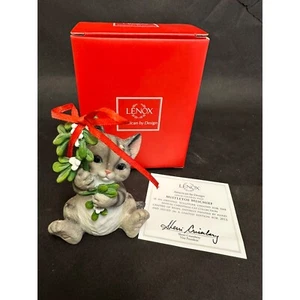 Lenox MISTLETOE MISCHIEF Figurina Gatto di Natale Edizione Limitata 2013 - Foto 1 di 9