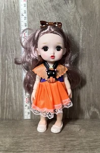 Muñeca BJD 6", Pelo Rosa, Vestida con Zapatos Halloween Gato - Imagen 1 de 4
