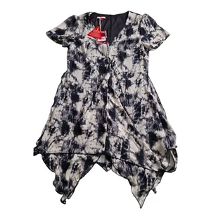 Vestido Cascada Joe Browns Blanco y Negro Estampado Tie Dye Estilo Informal Talla 12 - Imagen 1 de 9