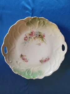 Antique German Or Austrian Porcelain Luster Finish Cake Plate. - Picture 1 of 8
