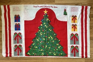 Fabric Traditions Christmas Tree Apron Panel New - Picture 1 of 2