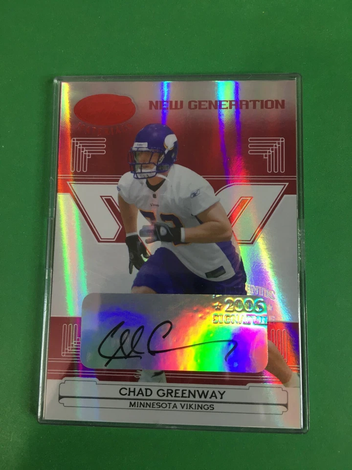 F148,591 2006 Certified Materials Mirror Red Signatures #187 Chad Greenway/250 - Image 1 of 1