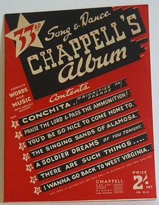 vintage music book Chappell 33rd Album complete words and song Dance Australian - Picture 1 of 3