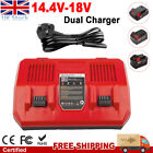 For Milwaukee 14.4-18V Li-ion Rapid Charger For M12 For M18 Battery Dual Charger