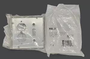 ABB RSL2 4-11/16 SQ COVER 1-TOGGLE AND DUPLEX RECEPTACLE - Picture 1 of 3