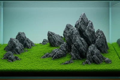 Japanese Black Seiryu Stone for Aquascapers Aquarium Planted Fish Tank - Image 1 of 4