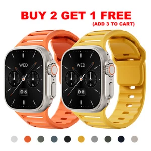 Do Apple Watch Series Ultra2 9 8 7 SE 6 5 Silikonowy pasek sportowy iWatch 49mm Pasek - Zdjęcie 1 z 18