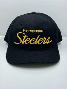 Sports Specialties Pittsburgh Steelers Single Script Vintage Wool Snapback Hat - Picture 1 of 6