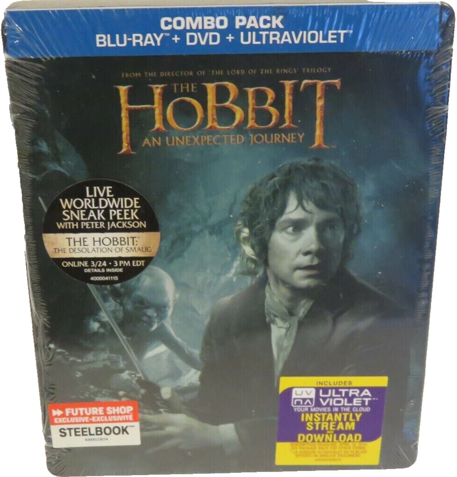 FACTORY SEALED THE HOBBIT AN UNEXPECTED JOURNEY FUTURE SHOP STEELBOOK BLU RAY Foto 1 de 1
