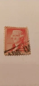 Thomas Jefferson 2cent Antique Postage Stamp- Red, Used - Picture 1 of 3