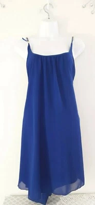 Nuevo Vestido de Poesía con Correas de Cadena Escote Trasero Talla M Azul Real (A) Foto 1 de 4