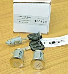 NEW FREIGHTLINER COLUMBIA CASCADIA SET of 2 DOORS & IGNITION LOCKSET w/ 2 KEYS - Picture 1 of 5